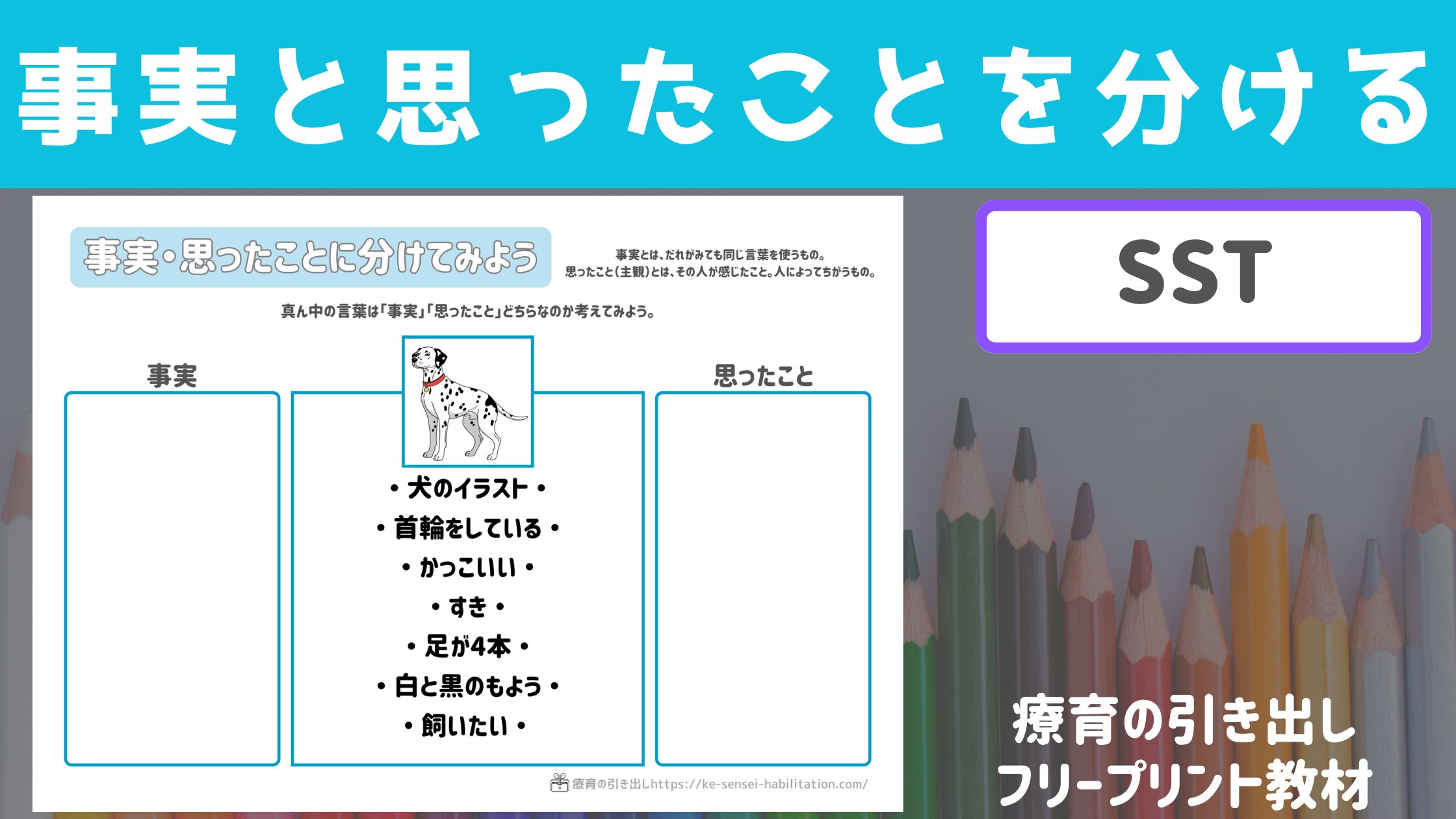 【SST】 事実と思ったことを分けてみよう　［会話・伝える方法］