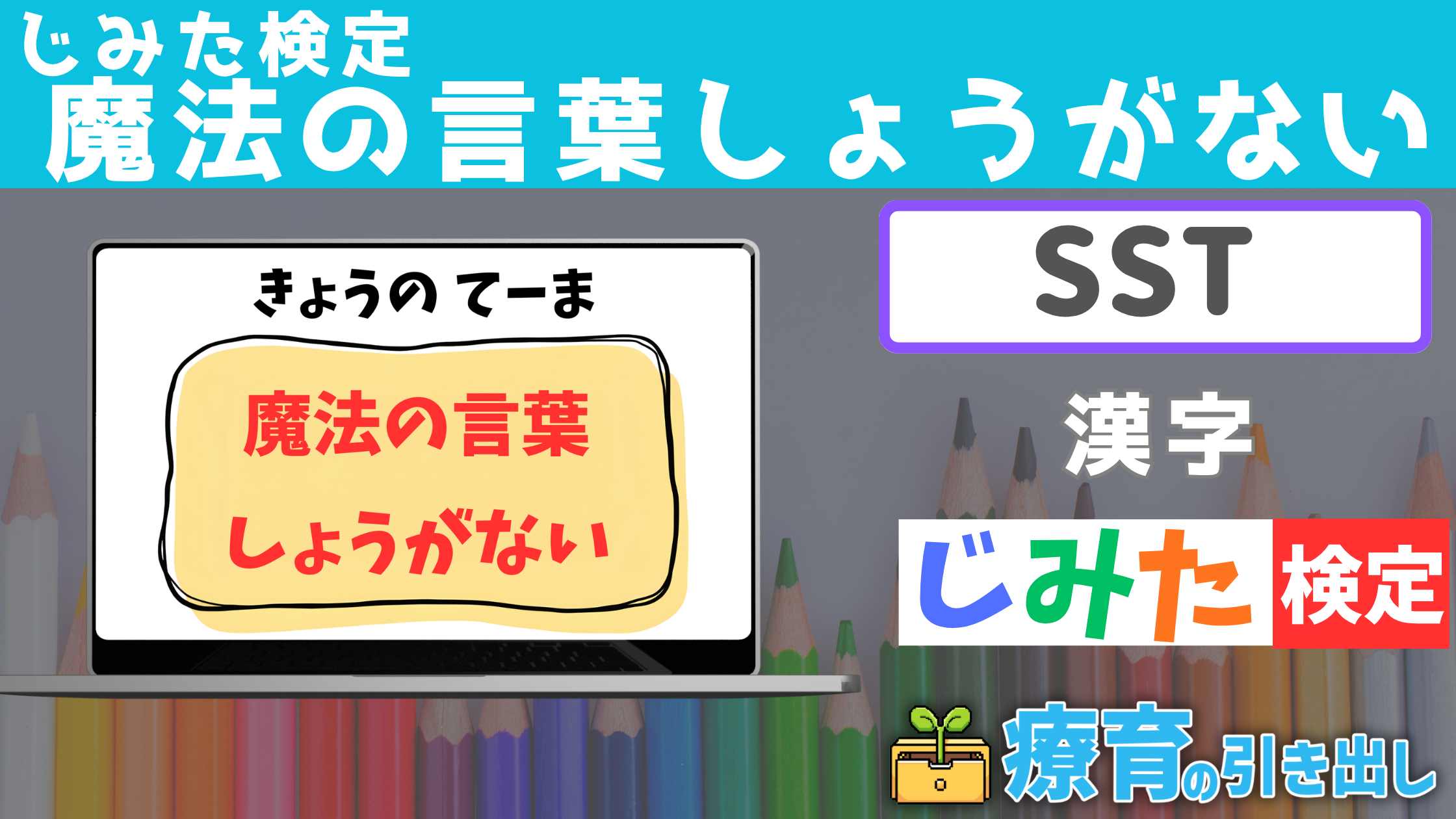【SST】じみた検定 『魔法の言葉 しょうがない』 漢字バージョン [SST] 感情やその出し方について知るSST教材！